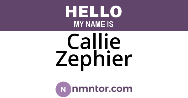 Callie Zephier
