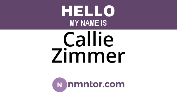 Callie Zimmer