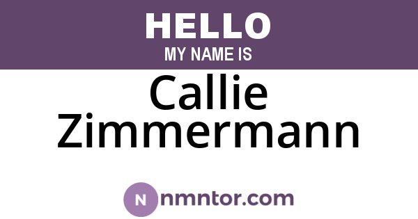 Callie Zimmermann