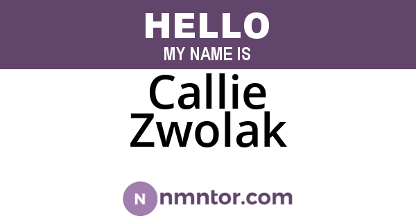 Callie Zwolak