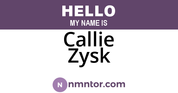 Callie Zysk