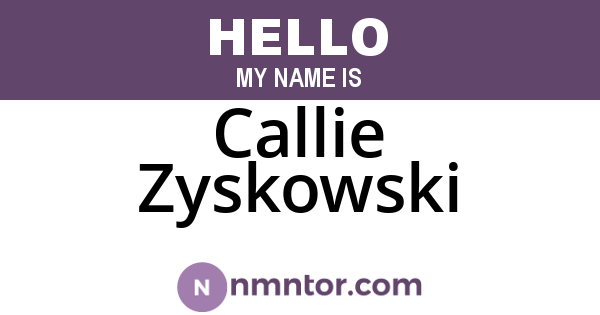 Callie Zyskowski