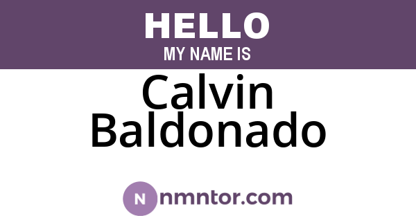 Calvin Baldonado
