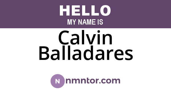 Calvin Balladares