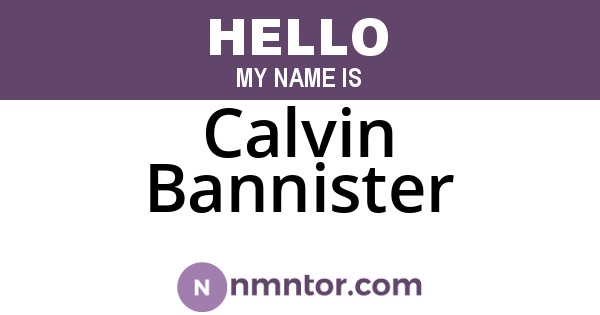 Calvin Bannister