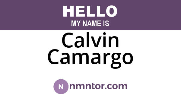 Calvin Camargo