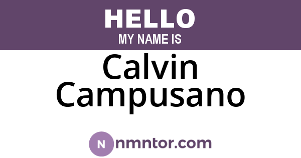 Calvin Campusano
