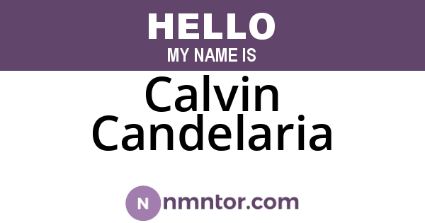 Calvin Candelaria