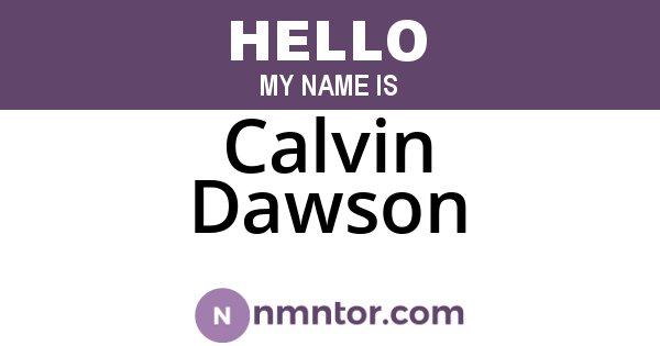 Calvin Dawson