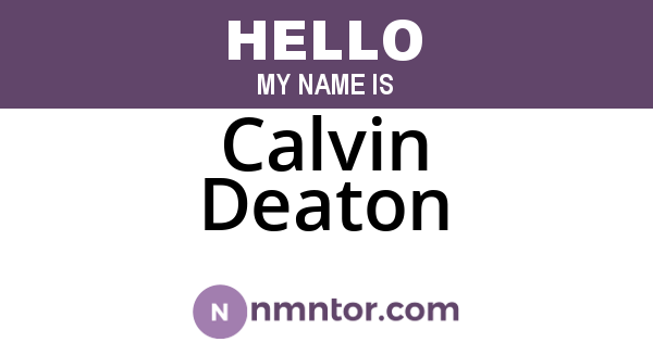 Calvin Deaton