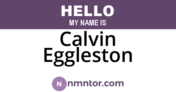 Calvin Eggleston