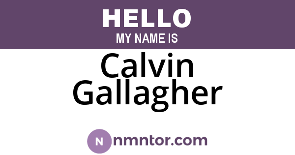 Calvin Gallagher