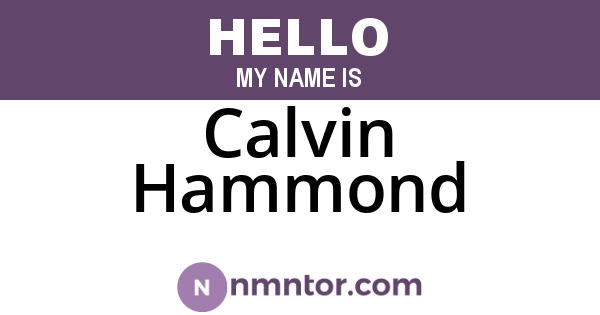 Calvin Hammond