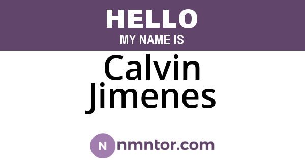 Calvin Jimenes