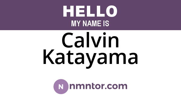 Calvin Katayama