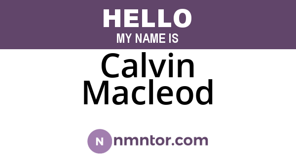 Calvin Macleod