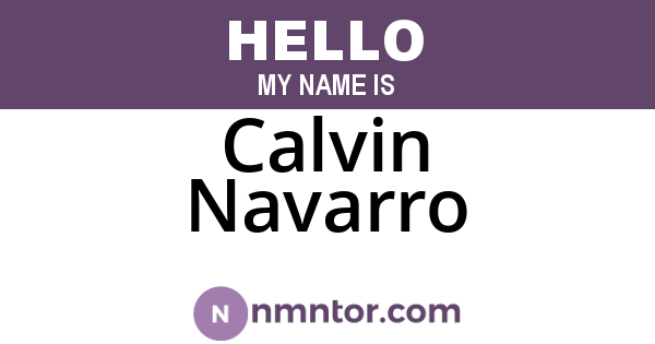 Calvin Navarro