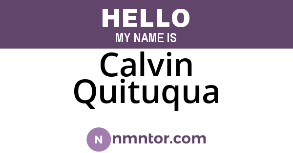 Calvin Quituqua