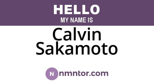 Calvin Sakamoto