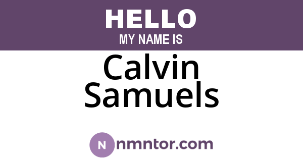 Calvin Samuels