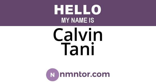 Calvin Tani