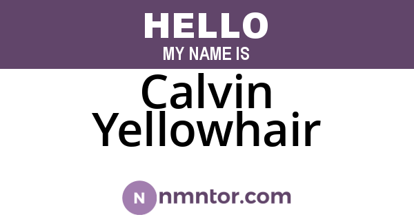 Calvin Yellowhair
