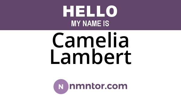 Camelia Lambert