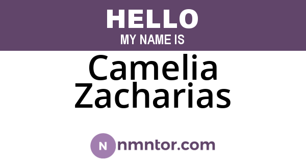 Camelia Zacharias