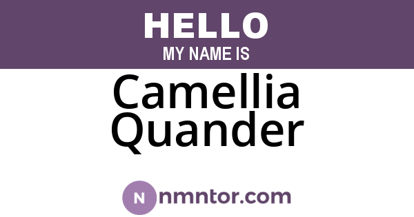 Camellia Quander