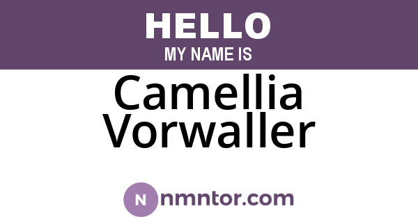 Camellia Vorwaller
