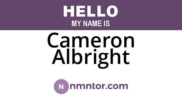 Cameron Albright