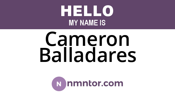 Cameron Balladares