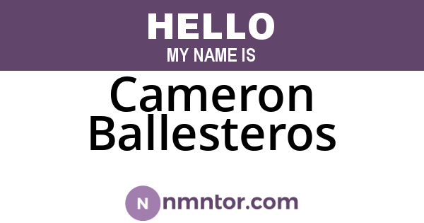 Cameron Ballesteros