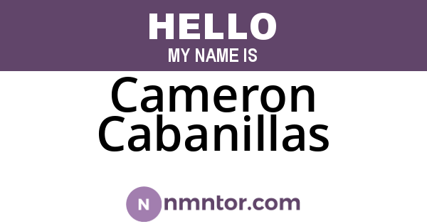 Cameron Cabanillas