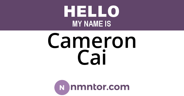 Cameron Cai