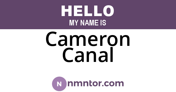 Cameron Canal