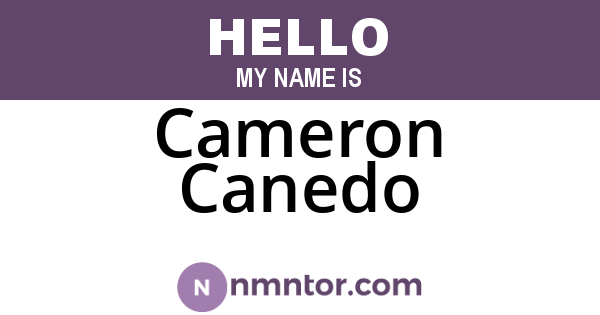 Cameron Canedo