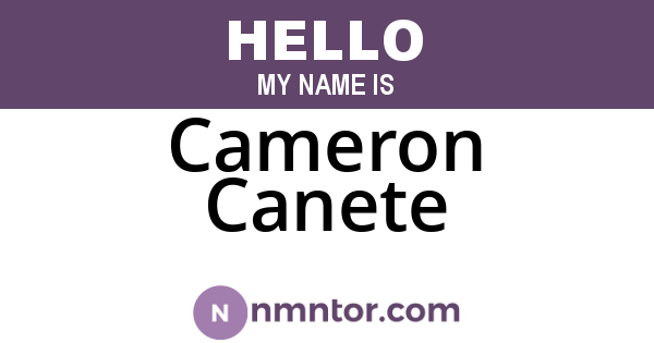Cameron Canete