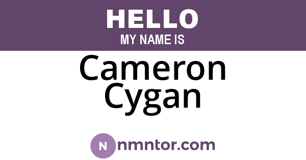 Cameron Cygan