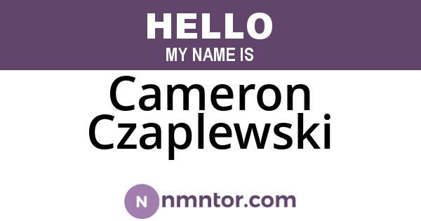 Cameron Czaplewski