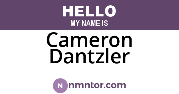 Cameron Dantzler