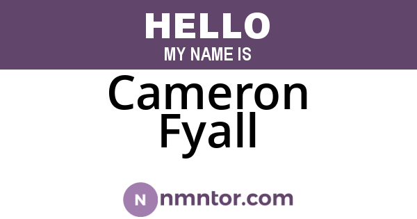 Cameron Fyall