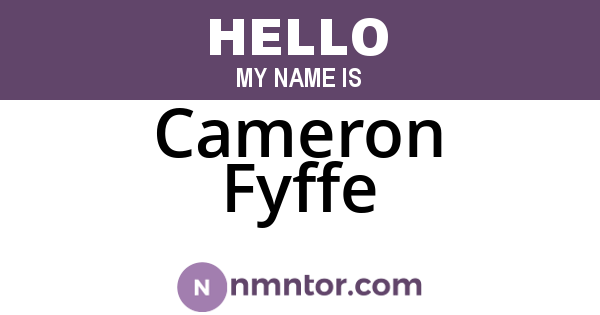 Cameron Fyffe