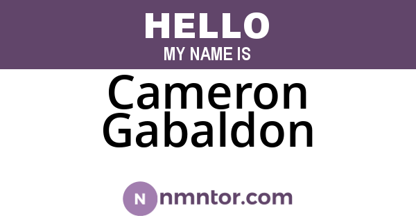 Cameron Gabaldon