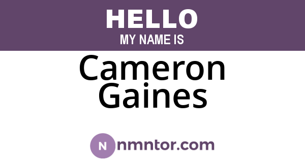 Cameron Gaines