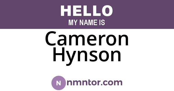 Cameron Hynson