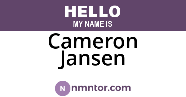 Cameron Jansen