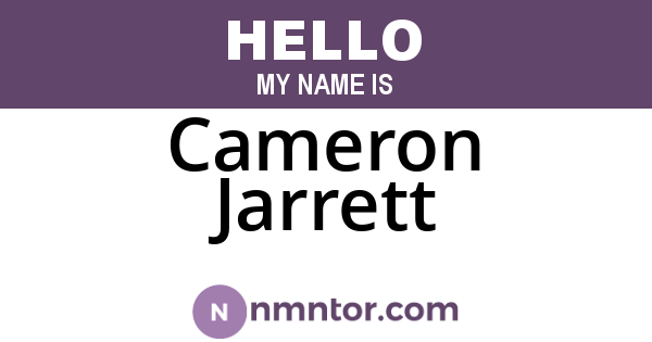 Cameron Jarrett