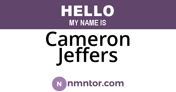 Cameron Jeffers