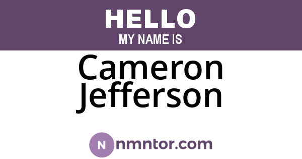 Cameron Jefferson